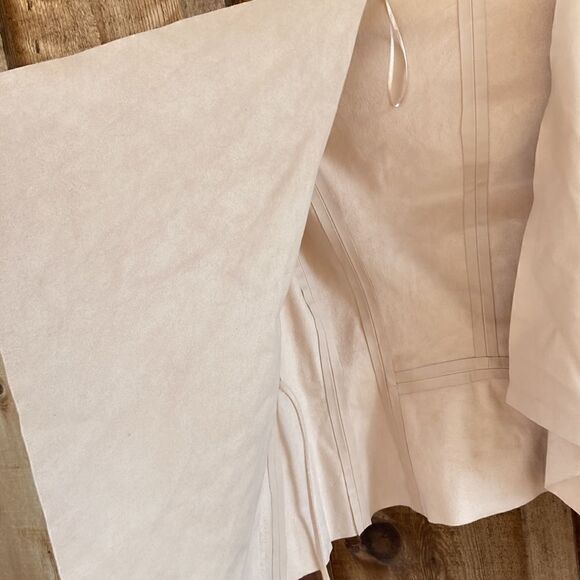 Zara Basic Collection Blush Draped Open Faux Leather Jacket - Picture 4 of 8